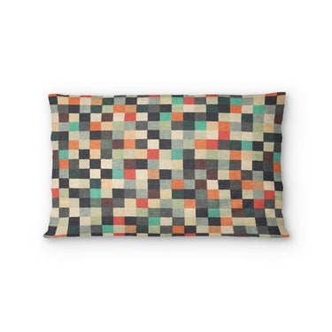 Pixel Mosaic Multicolor Earthtone in Standard (30" x 22") Size