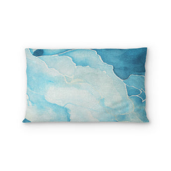 Zephyr Watercolor Azure Blue in Standard (30" x 22") Size