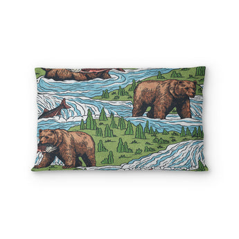 Bears Catching Salmon in Standard (30" x 22") Size
