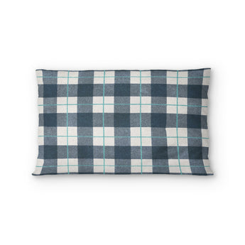 Wallace Plaid Blue & Teal in Standard (30" x 22") Size