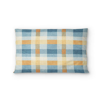 Monroe Plaid Blue & Yellow in Standard (30" x 22") Size
