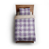 Buffalo Plaid Lilac twin - microfiber - Natural Backing