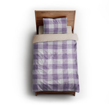 Buffalo Plaid Lilac twin - microfiber - Natural Backing