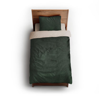 Keanu Watercolor Dark Green Ombre twin - microfiber - Natural Backing