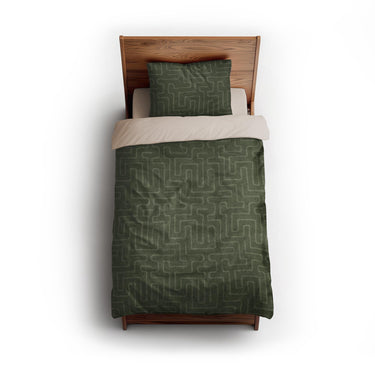 Terra Olive Green twin - microfiber - Natural Backing