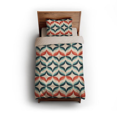 Jasper Blue & Red twin - microfiber - Natural Backing