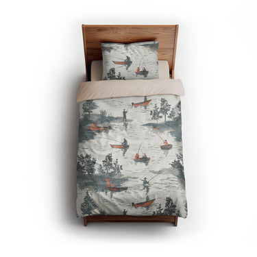 Gone Fishing twin - microfiber - Natural Backing