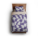 Twyla Checkered Periwinkle twin - microfiber - Natural Backing