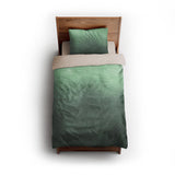 Kieran Watercolor Green Ombre twin - microfiber - Natural Backing