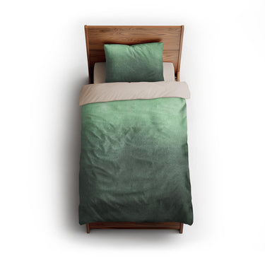 Kieran Watercolor Green Ombre twin - microfiber - Natural Backing