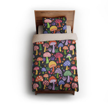 Luminescent Shroomies twin - microfiber - Natural Backing