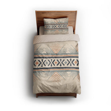 Loxcie Ivory & Blue twin - microfiber - Natural Backing