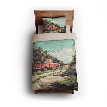 Orange Grove twin - microfiber - Natural Backing