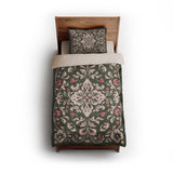 Annette Green & Coral twin - microfiber - Natural Backing
