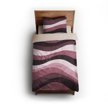 Sinuous Maroon Monochrome twin - microfiber - Natural Backing