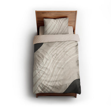 Elowin Ivory & Black twin - microfiber - Natural Backing