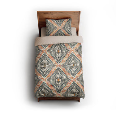 Boden Orange & Blue twin - microfiber - Natural Backing