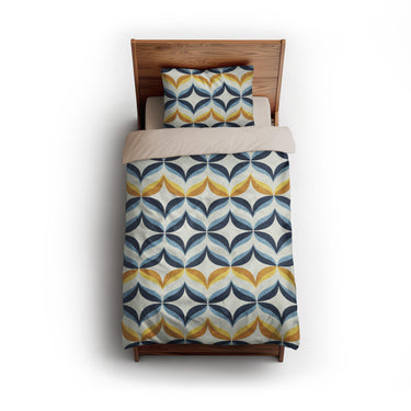 Jasper Blue & Gold twin - microfiber - Natural Backing