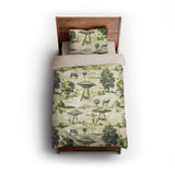UFO Cow Abduction Toile twin - microfiber - Natural Backing