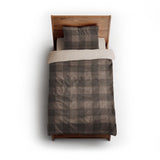 Buffalo Plaid Dark Cedar Brown twin - microfiber - Natural Backing
