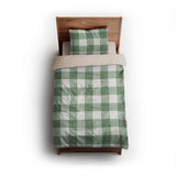 Buffalo Plaid Kelly Green twin - microfiber - Natural Backing