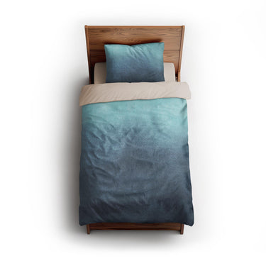 Kieran Watercolor Teal Ombre twin - microfiber - Natural Backing