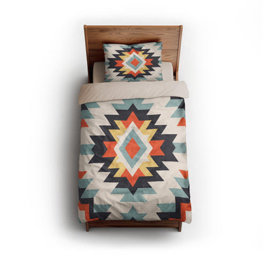 Dakota Blue & Orange twin - microfiber - Natural Backing