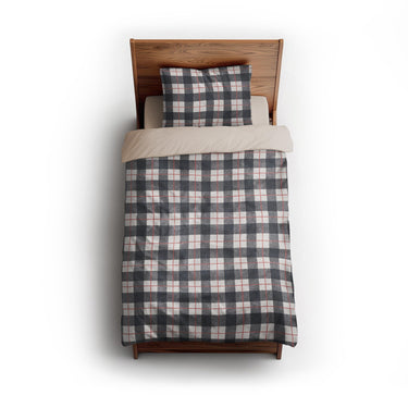 Wallace Plaid Navy & Red twin - microfiber - Natural Backing