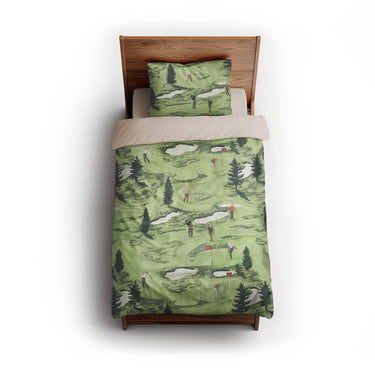 Out on the Links twin - microfiber - Natural Backing