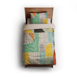 Djuna Ivory Multicolor twin - microfiber - Natural Backing