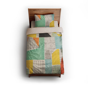 Djuna Ivory Multicolor twin - microfiber - Natural Backing