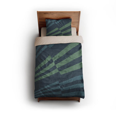 Prisma Blue & Green twin - microfiber - Natural Backing
