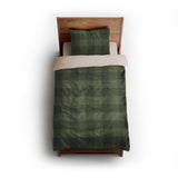 Buffalo Plaid Dark Olive twin - microfiber - Natural Backing