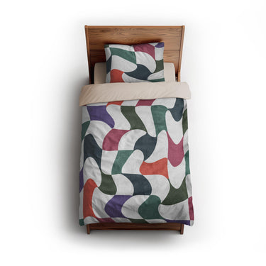 Twyla Checkered Multicolor twin - microfiber - Natural Backing