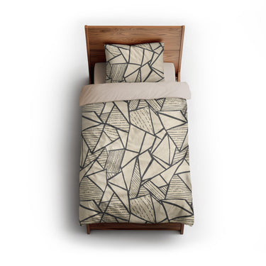 Harlan Ivory & Black twin - microfiber - Natural Backing