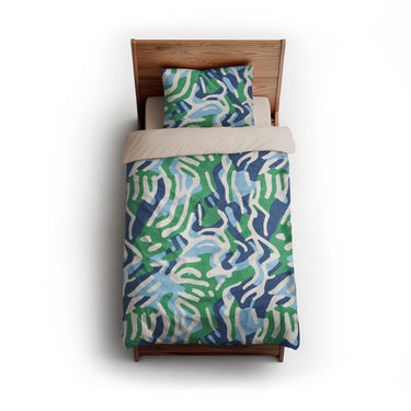 Leonardo Blue Green twin - microfiber - Natural Backing