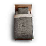 Solar System Taupe & Forest twin - microfiber - Natural Backing