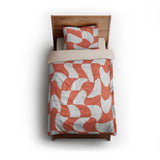Twyla Checkered Coral twin - microfiber - Natural Backing