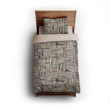 Atticus Multicolor Crosshatch twin - microfiber - Natural Backing