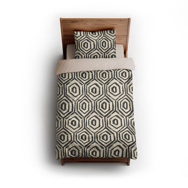 Torrance Black & Ivory twin - microfiber - Natural Backing