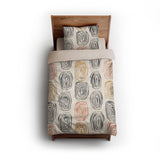 Horatio Ivory & Orange twin - microfiber - Natural Backing