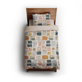 Calliope Ivory Multicolor twin - microfiber - Natural Backing