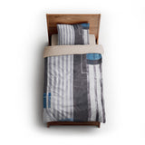 Gordian Blue twin - microfiber - Natural Backing