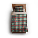 Ferguson Plaid Teal Red twin - microfiber - Natural Backing