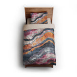 Helga Blue & Purple twin - microfiber - Natural Backing