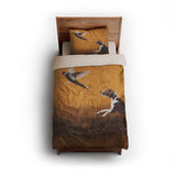 That Dog'll Hunt Orange twin - microfiber - Natural Backing