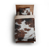 Cowhide Print twin - microfiber - Natural Backing
