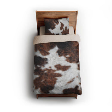 Cowhide Print twin - microfiber - Natural Backing