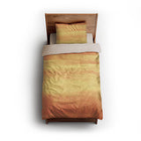Jacinda Watercolor Fire Orange Ombre twin - microfiber - Natural Backing