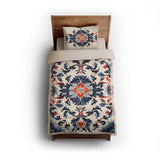 Wilhemina Navy & Red twin - microfiber - Natural Backing